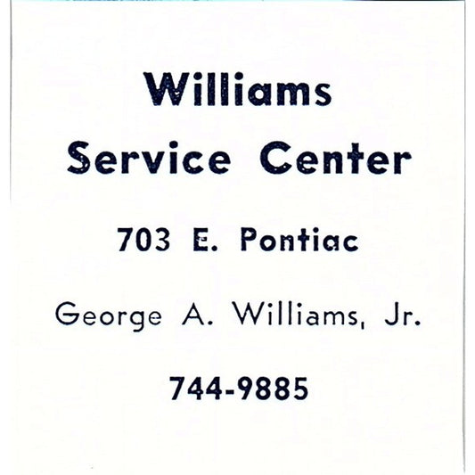 Williams Service Center - George A Williams - Fort Wayne Indiana 1964 Ad AG1-S13