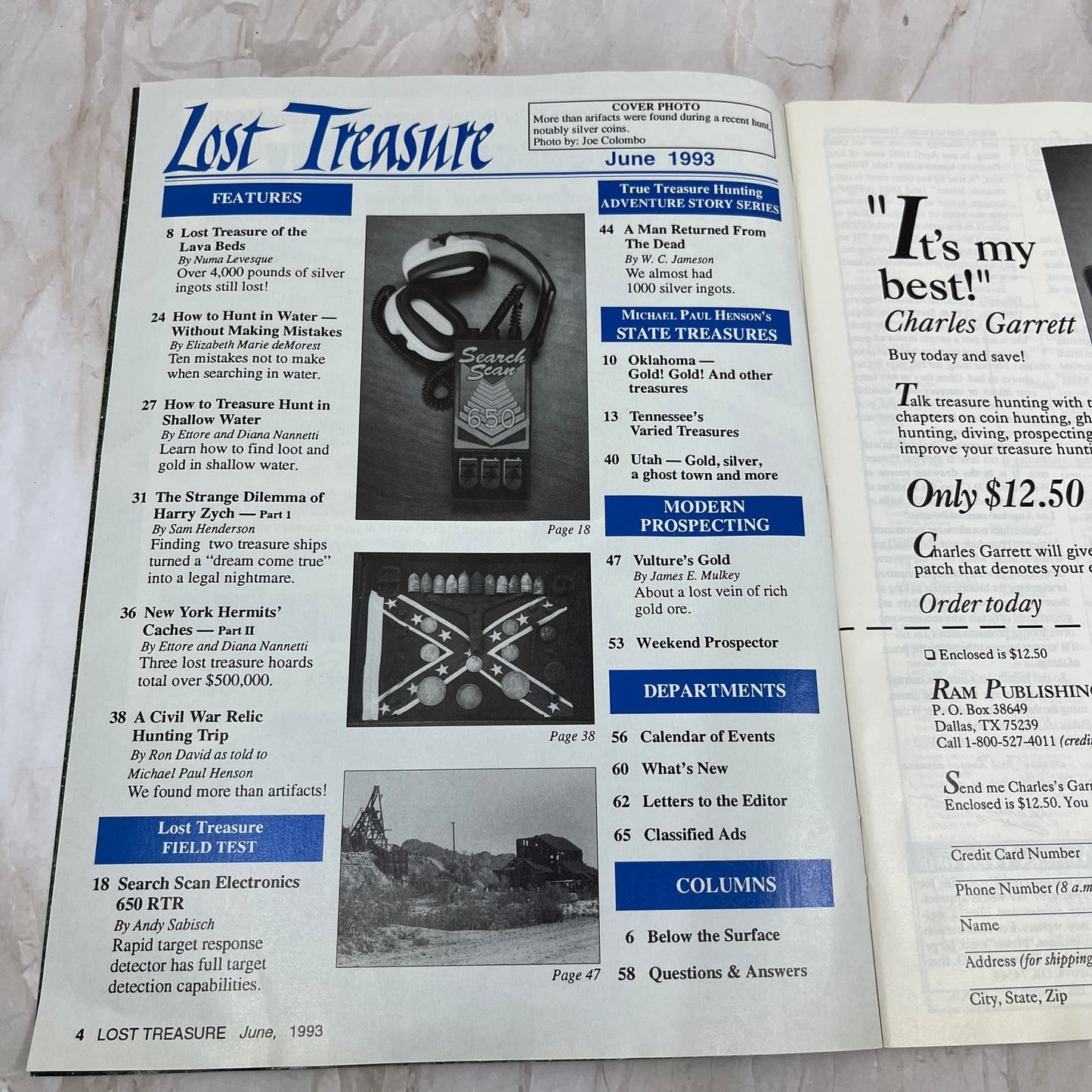 1993 June - Lost Treasure Magazine - Treasure Hunting Gold Prospecting M14