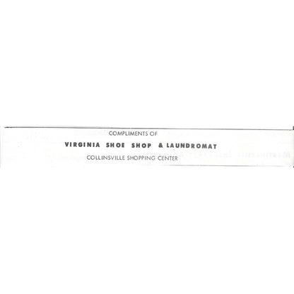 Virginia Shoe Shop & Laundromat Collinsville Shopping Center VA 1960s Ad AG2-5