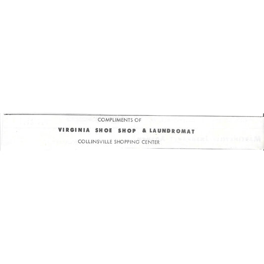 Virginia Shoe Shop & Laundromat Collinsville Shopping Center VA 1960s Ad AG2-5