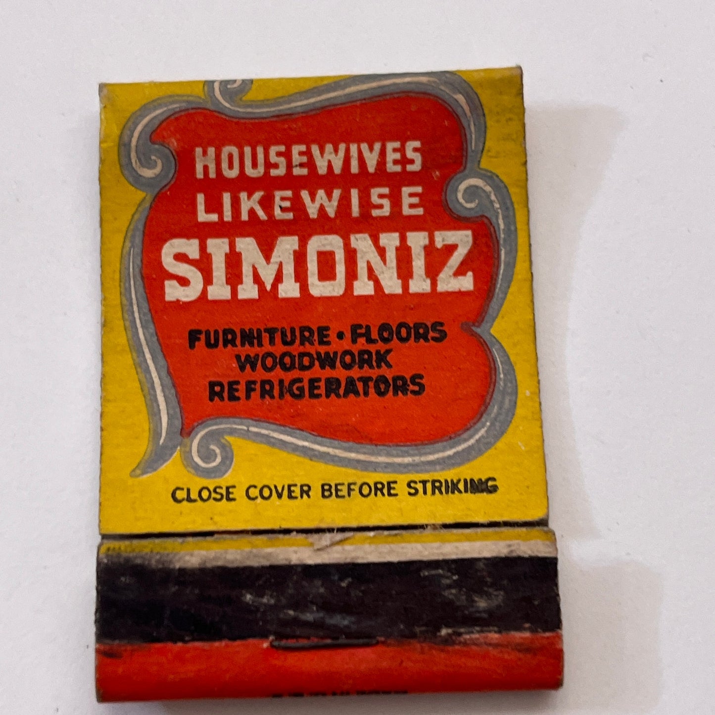 Simoniz Floor and Furniture Polish Vintage Matchbook Cover TB8-MB3-7