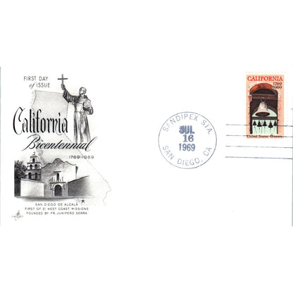 1969 California Bicentennial First Day of Issue San Diego Postal Cover TI5-PC1