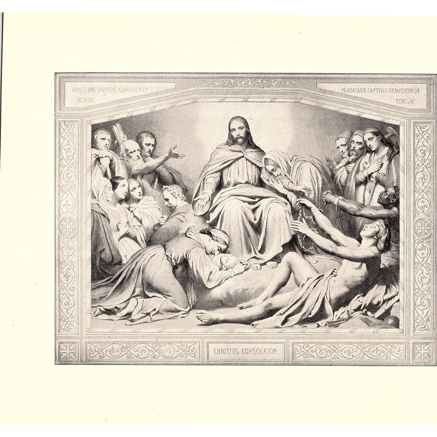 Christ the Consoler - Ary Scheffer - 1898 Litho Art Print D19