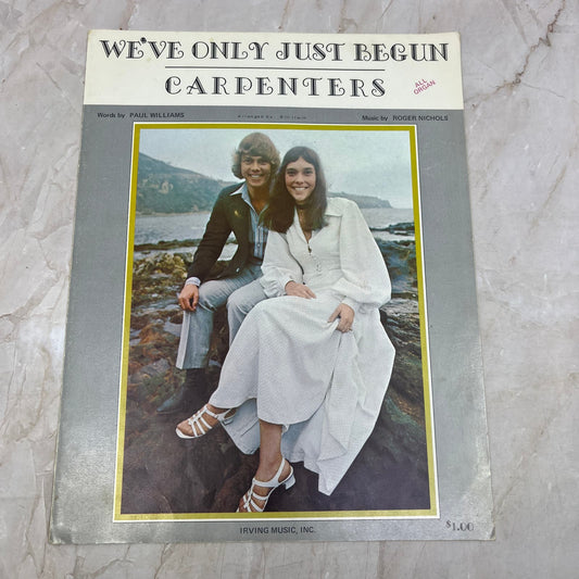 1970 The Carpenters - We've Only Just Begun Sheet Music TI8-S7