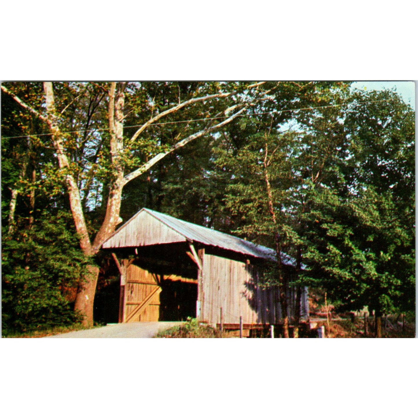 Vinton County 4 Allensville OH Vintage Covered Bridge Postcard PC16