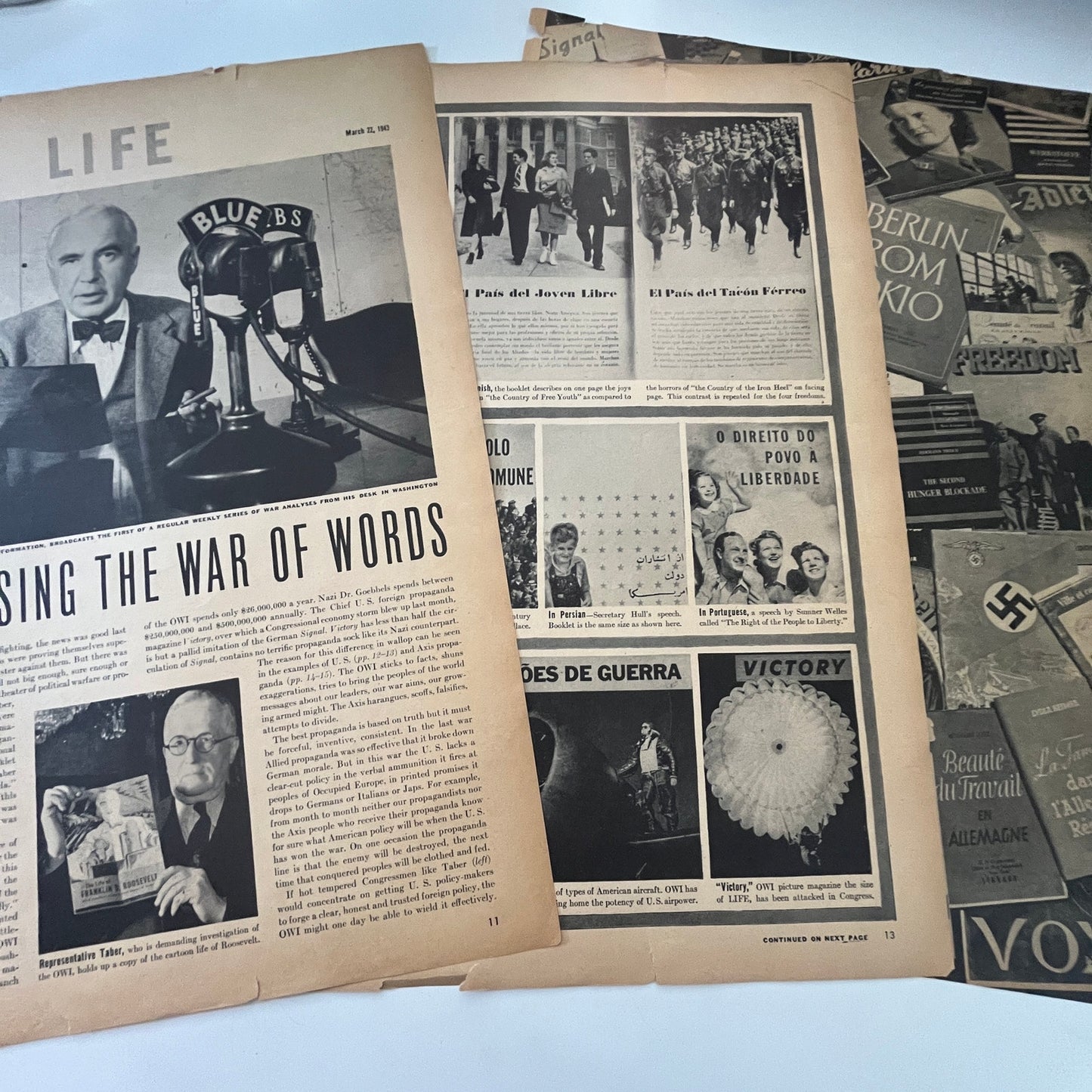 US Losing War of Words - Elmer Davis 3 Pages 1940s WWII Era Article V30-1