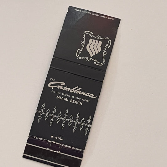 The Casablanca on the Ocean Miami Beach FL Vintage Matchbook Cover MB59-3