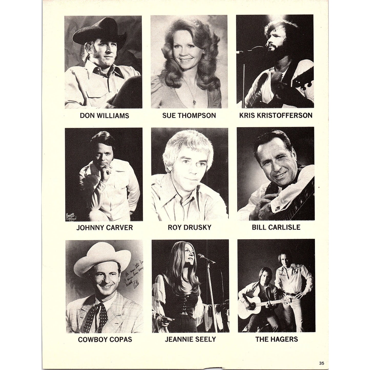 Marty Robbins Photo Portrait Headshot 1977 Photo Print AF3-7