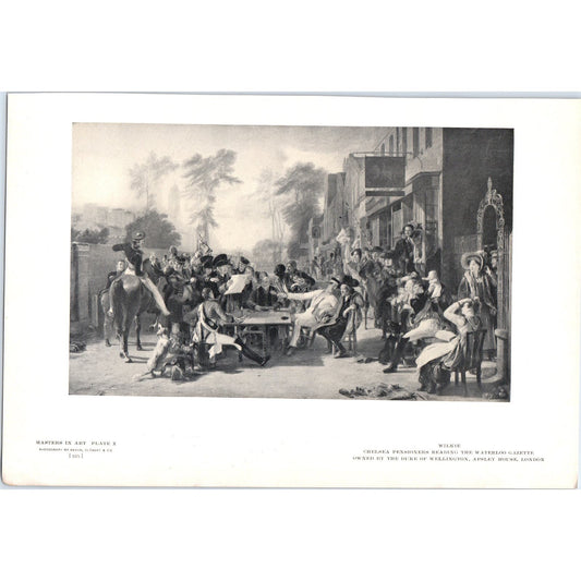 Chelsea Pensioners Reading the Waterloo Gazette - Wilkie c1905 Art Print D13