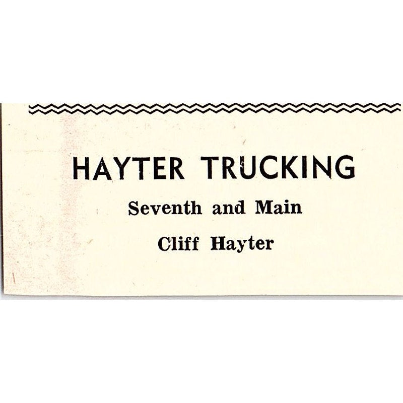 Cliff Hayter Trucking, McMahan Furniture Store - Taft CA c1965 Ad AF8-S23