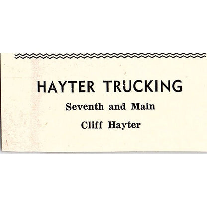 Cliff Hayter Trucking, McMahan Furniture Store - Taft CA c1965 Ad AF8-S23