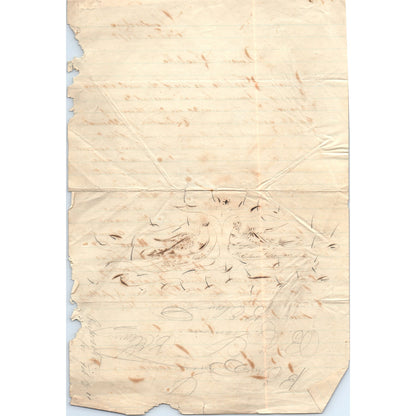 1879 Handwritten Letter - Possibly Schoolwork - Soudersburg B. Elmer Leaman D20