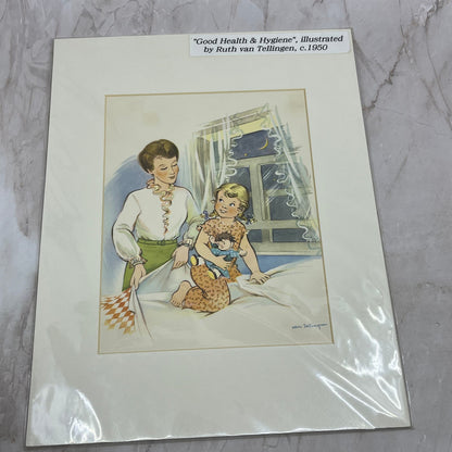 Good Health & Hygiene Ruth Van Tellingen c1950 Matted Print FL6-9