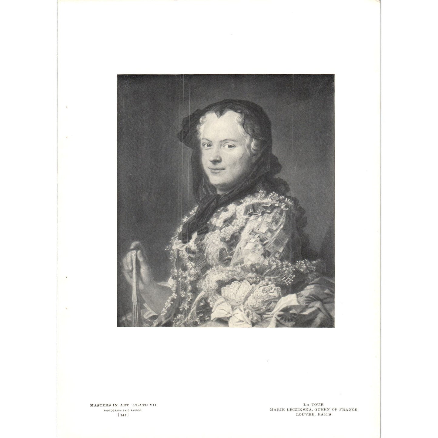 Marie Leczinska Queen of France - La Tour c1905 Art Print D14