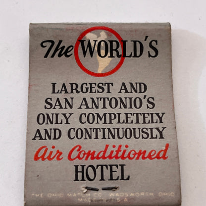St. Anthony Hotel San Antonio Texas Vintage Matchbook Cover TB8-MB3-3