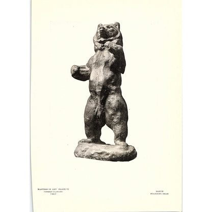 Standing Bear - Barye - 1904 Litho Art Print AF4-6
