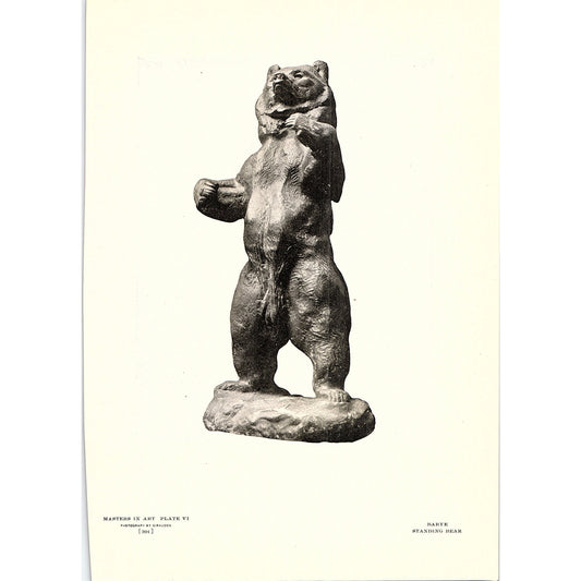 Standing Bear - Barye - 1904 Litho Art Print AF4-6