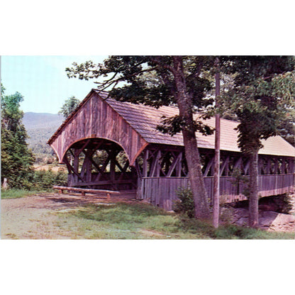 Sunday River Bridge North Bethel Newry Maine Covered Bridge Postcard PB13