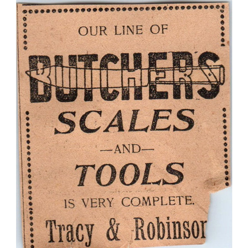 Dutchers Scales and Tools Tracy & Robinson Hartford 1901 Newspaper Ad AD8-HS5