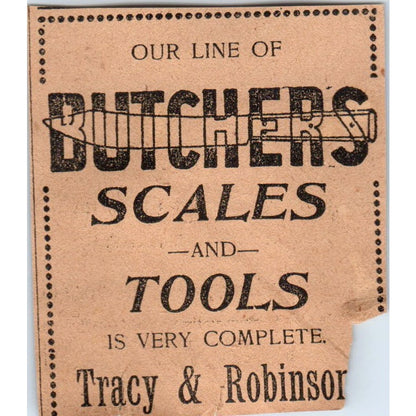 Dutchers Scales and Tools Tracy & Robinson Hartford 1901 Newspaper Ad AD8-HS5