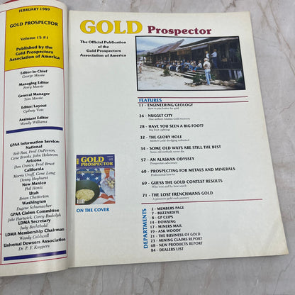 1989 Feb - Gold Prospector Treasure Hunting Magazine Big Foot Fort Knox M20