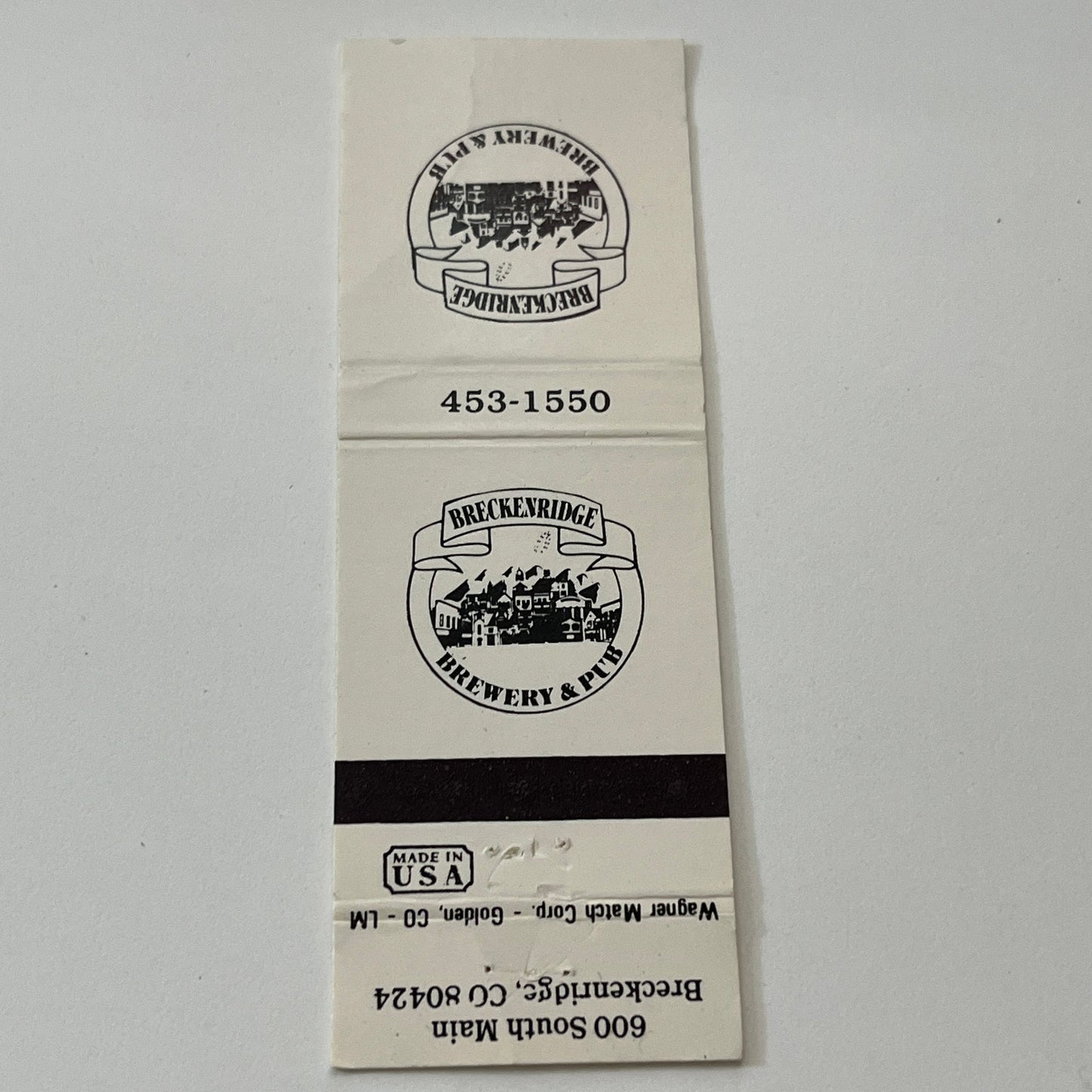 Breckenridge Brewery & Pub CO Vintage Matchbook Cover TB6-MB1-14