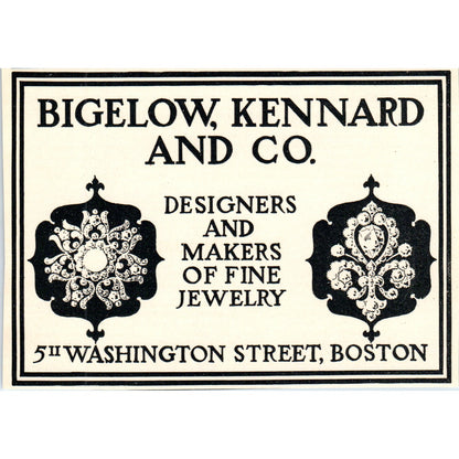 Bigelow, Kennard & Co Fine Jewelry Boston 1900 Victorian Ad AB8-MA5