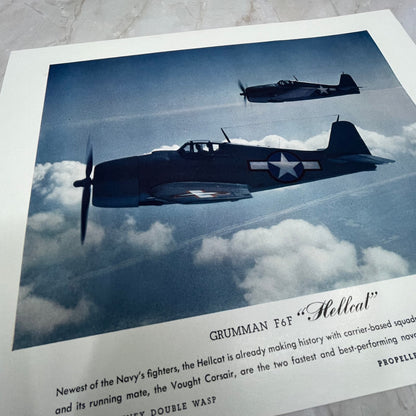 Grumman F6F Hellcat Pratt & Whitney Double Wasp Vintage Print 8x10 FL6-4