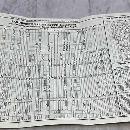 1959 Western Greyhound Lines Pocket Timetable Los Angeles San Francisco SF4