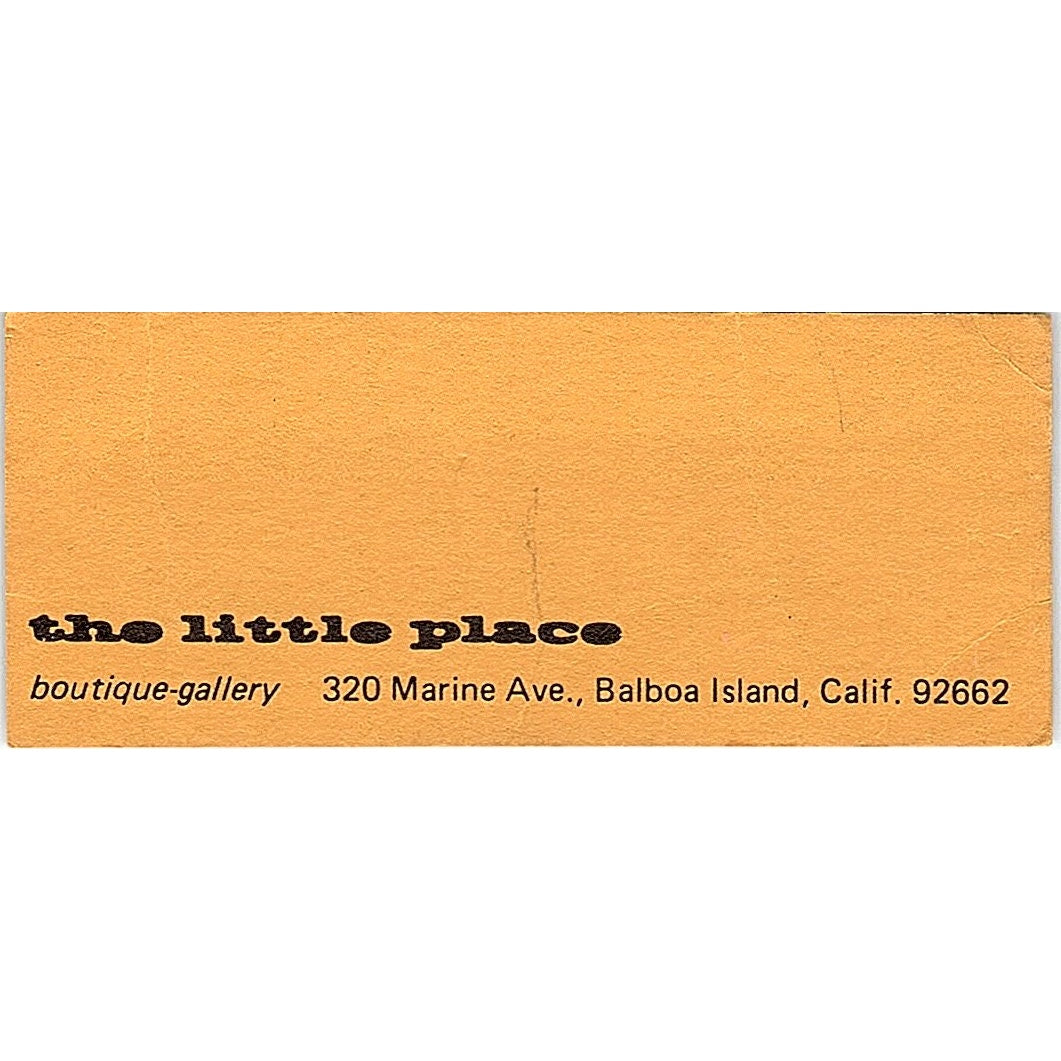 The Little Place  Balboa Island California Vintage  Business Card SB4-B10