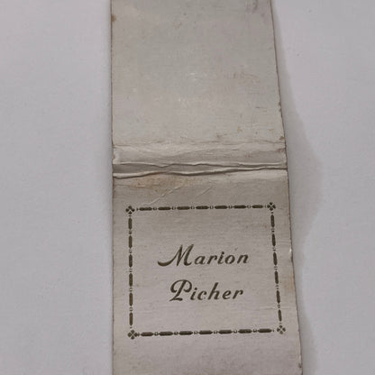 Marion Picher Monogrammed Vintage Matchbook Cover TB8-MB-11