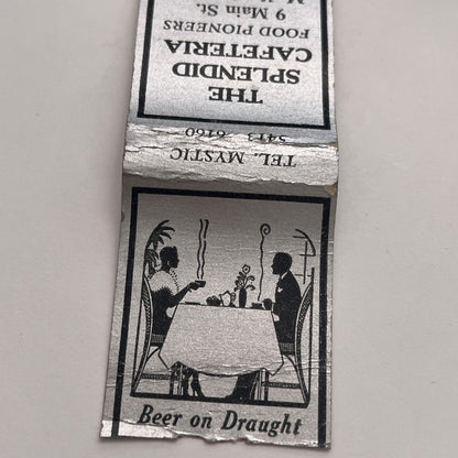 The Splendid Cafeteria Medford Massachusetts Vintage Matchbook Cover TB8-MB-4