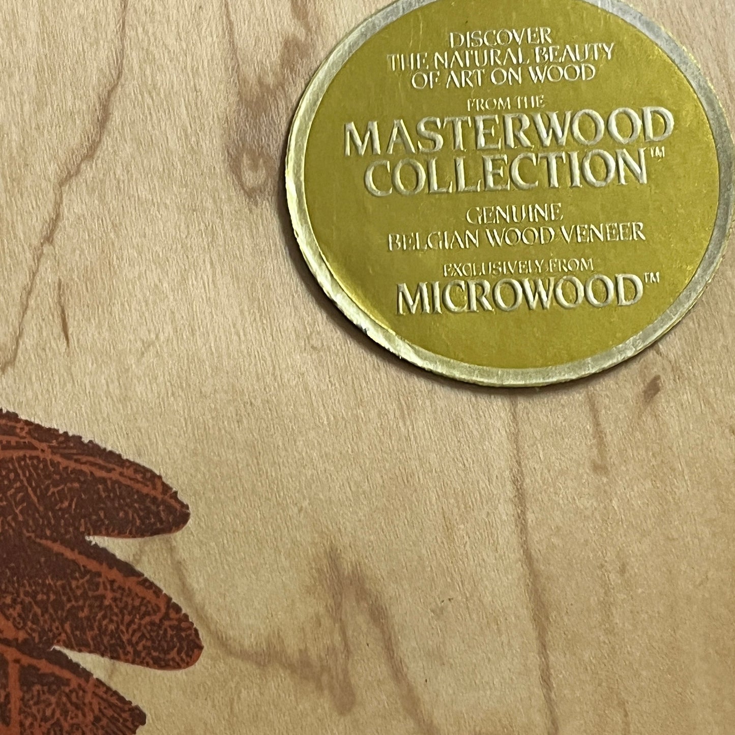 Vintage 1987 Pheasant Art Print on Belgian Wood Veneer by Marlin J Mann - 16x20"