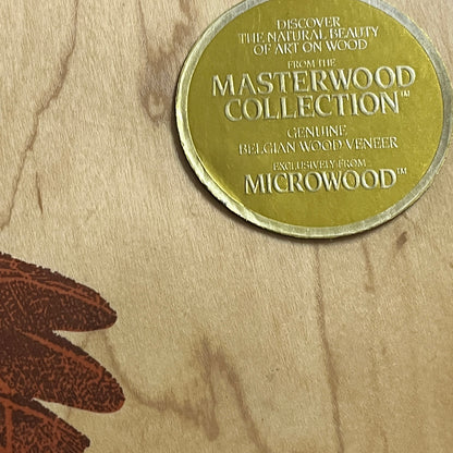 Vintage 1987 Pheasant Art Print on Belgian Wood Veneer by Marlin J Mann - 16x20"