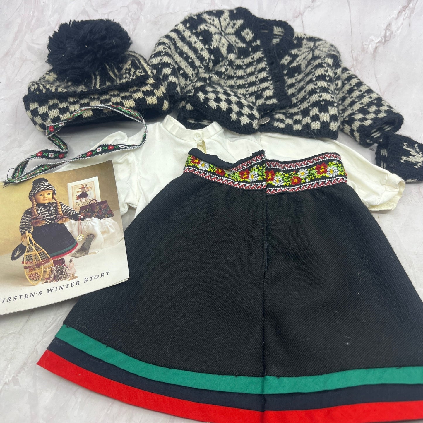 1980s Original Kirsten American Girl Doll Winter Collection Skirt Blouse Woolens