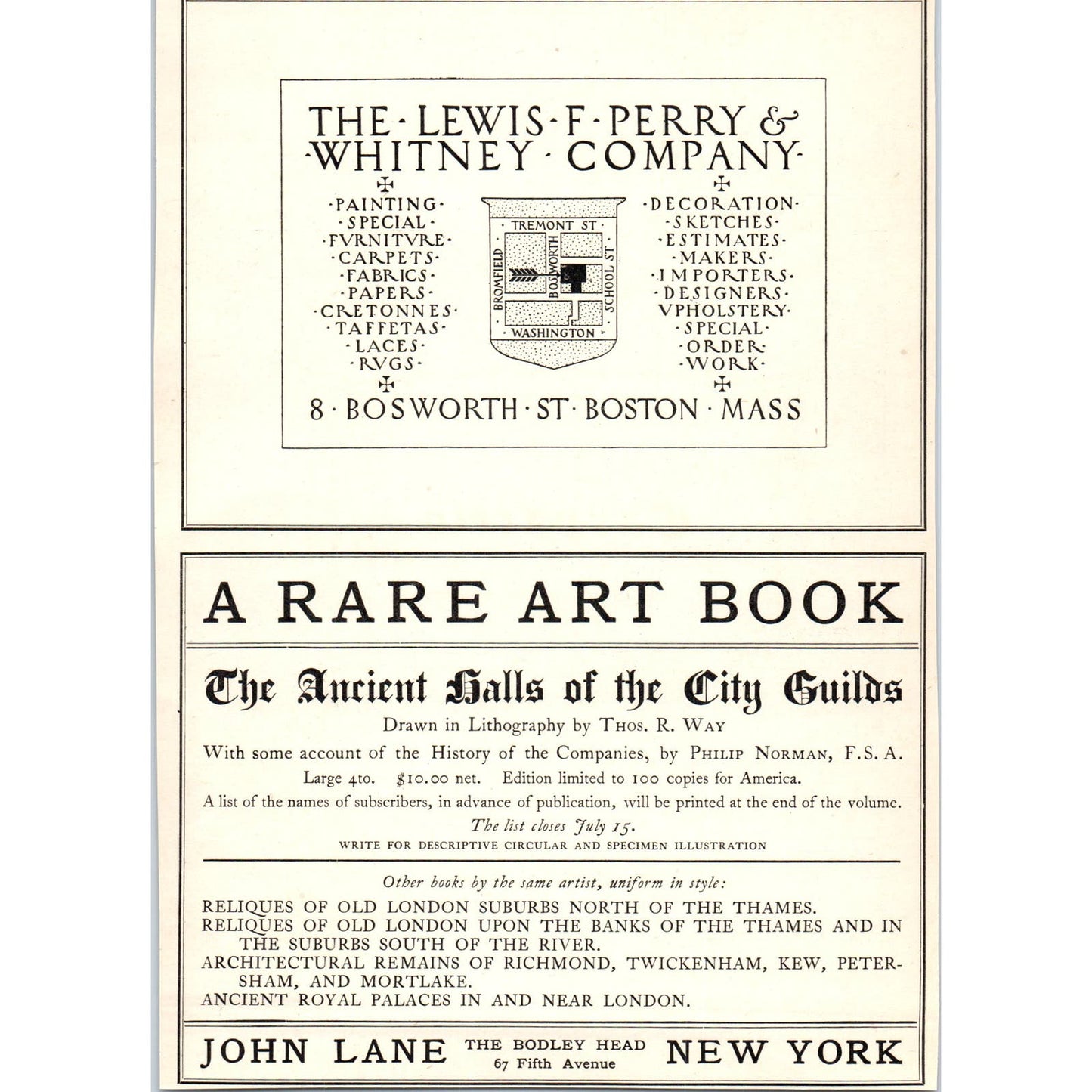 Bates & Guild Co American Gardens Guy Lowell c1905 Victorian Ad D13