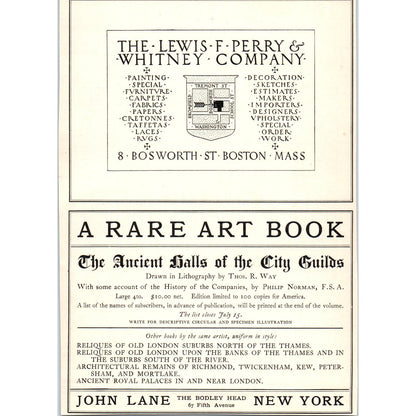 Bates & Guild Co American Gardens Guy Lowell c1905 Victorian Ad D13