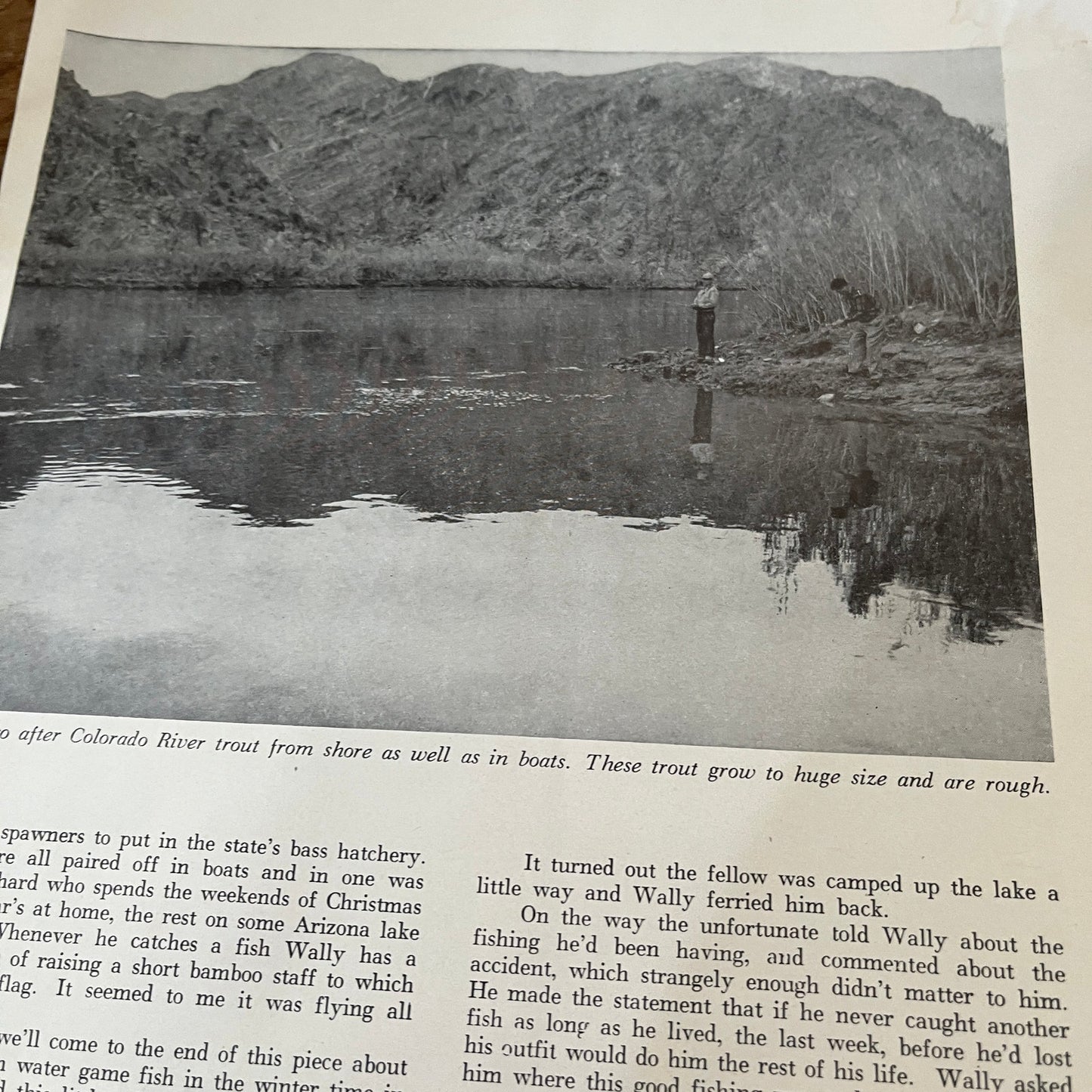 Winter Fishing in the Sunshine Land Arizona 1949 Article D26