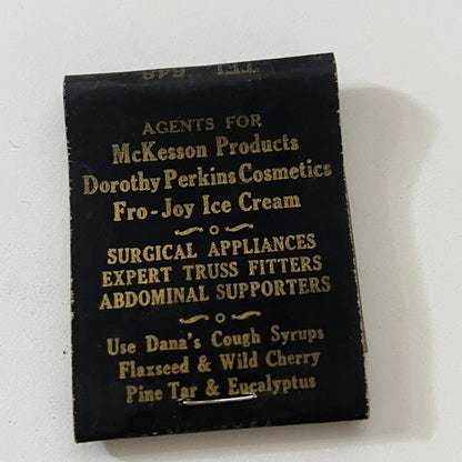 A.C. Dana & Son Golden Pine Cough Syrup Franklin MA Matchbook Cover TB6-MB1-1