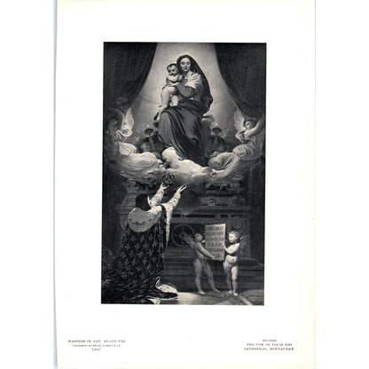 The Vow of Louis XIII - Ingres c1905 Art Print D14