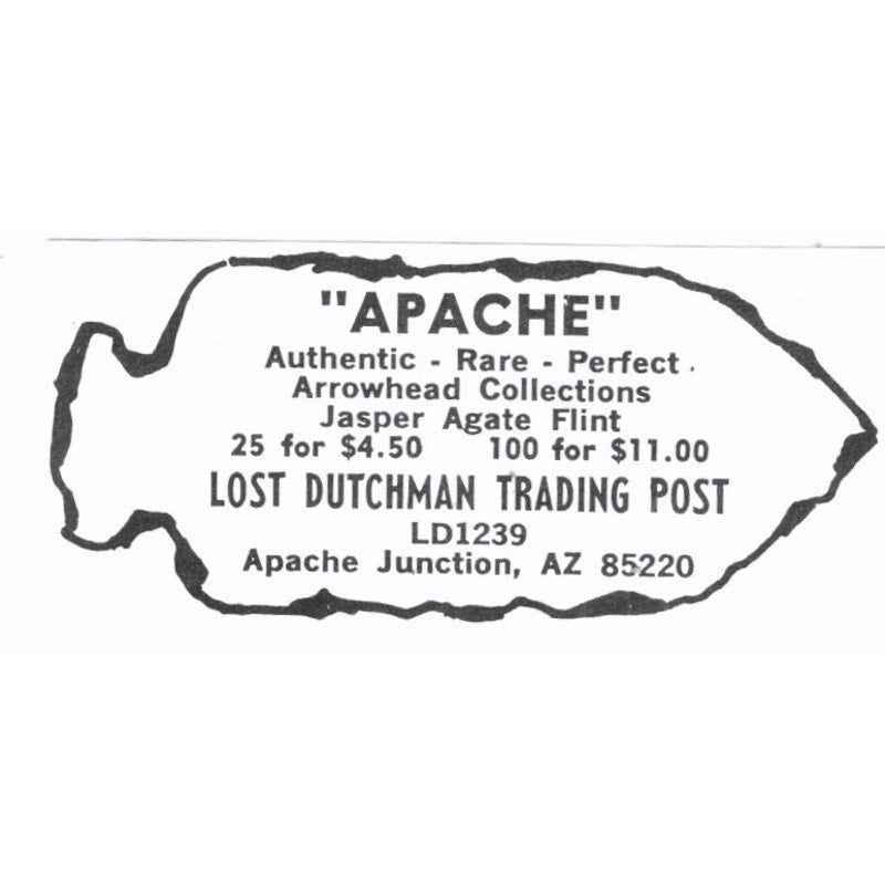 Lost Dutchman Trading Post Apache Junction AZ 1972 Ad AF8-S3