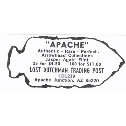 Lost Dutchman Trading Post Apache Junction AZ 1972 Ad AF8-S3