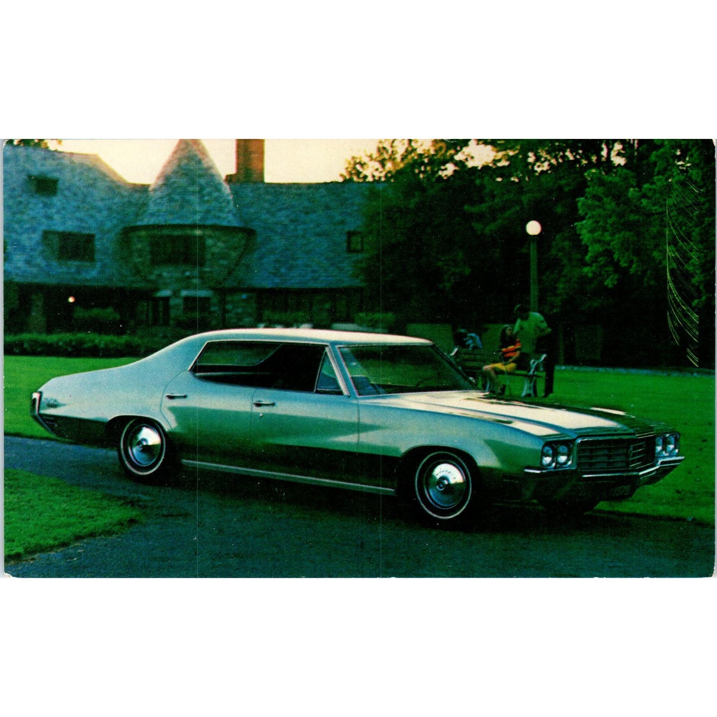 1970 Buick Skylark Custom 4-Door Hardtop Sedan Vintage Postcard PC11