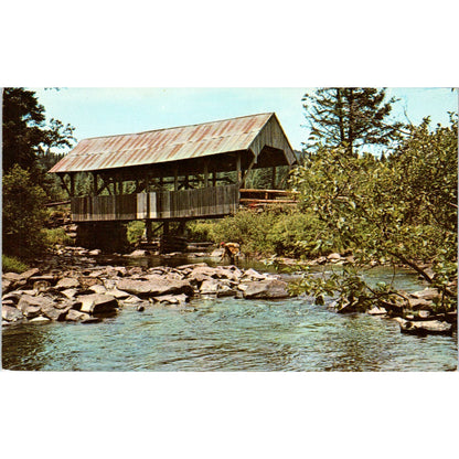 Perry Stream Bridge Pittsburg NH Covered Bridge Postcard PC4