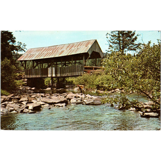 Perry Stream Bridge Pittsburg NH Covered Bridge Postcard PC4