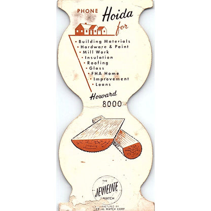 Hoida Lumber Co Green Bay WI Vintage Matchbook Cover TH2-Y4
