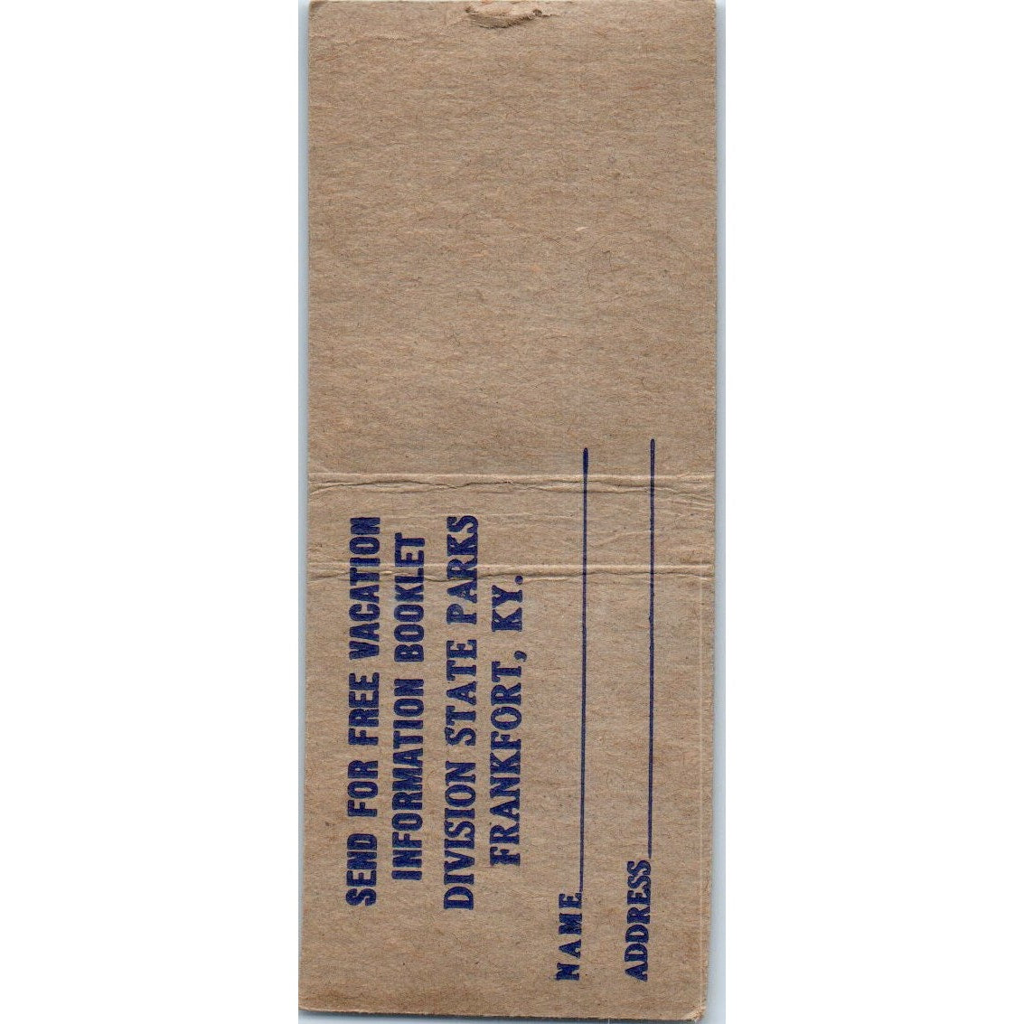 General Butler State Park Carrollton KY Vintage Matchbook Cover SD4-Y8