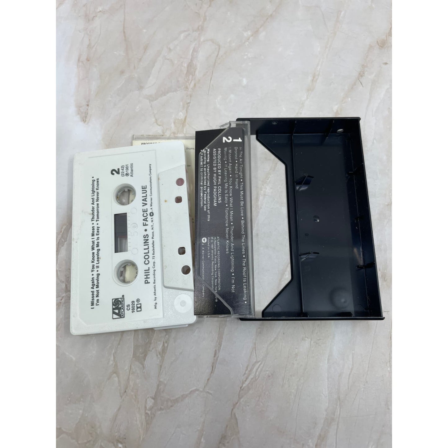 Phil Collins Face Value Atlantic Cassette Tape TI9-T1