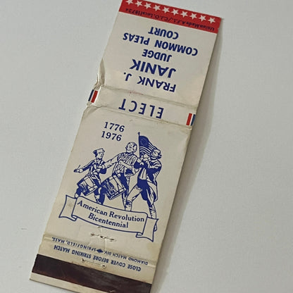 1976 Elect Frank J Janik Common Pleas Court Judge Vintage Matchbook MM5-7