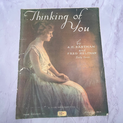 Thinking of You A.H. Eastman Fred Heltman 1920 Sheet Music V15